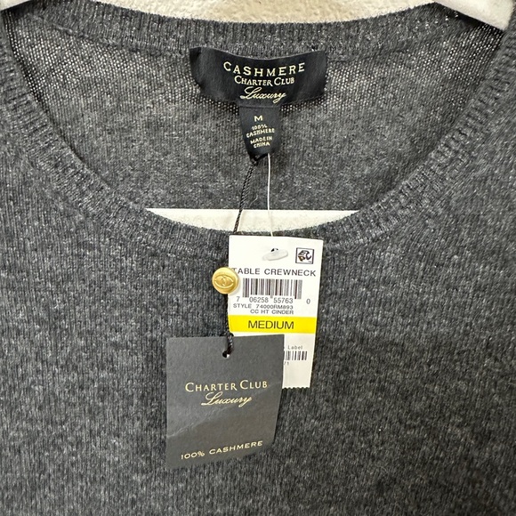 Cashmere Charter Club Crew Neck Sweater - Picture 2 of 5